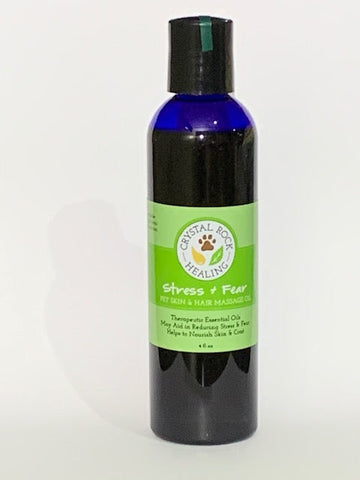 Veterinary Stress and Fear Massage Oil 4oz